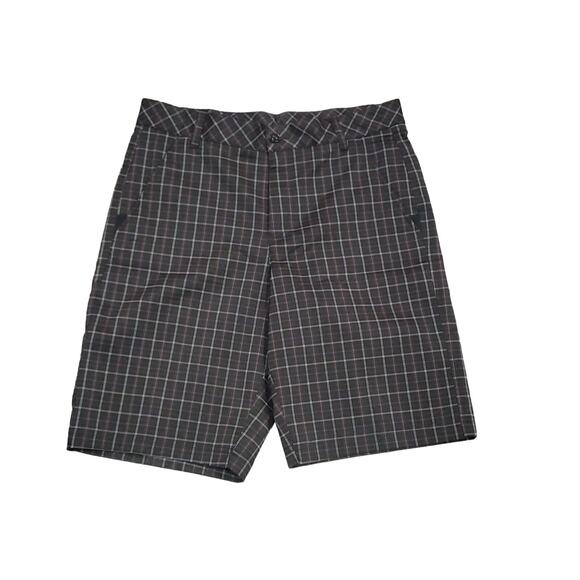 FILA Sport GOLF Black & Gray Plaid Polyester Men's Shorts Size 32 - Picture 1 of 7